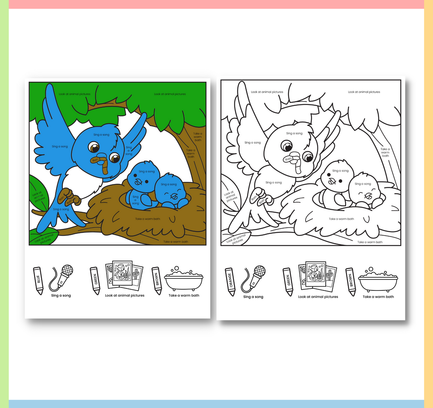 spring coloring pages for kids