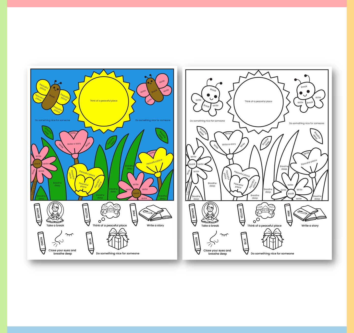 spring coloring pages for kids
