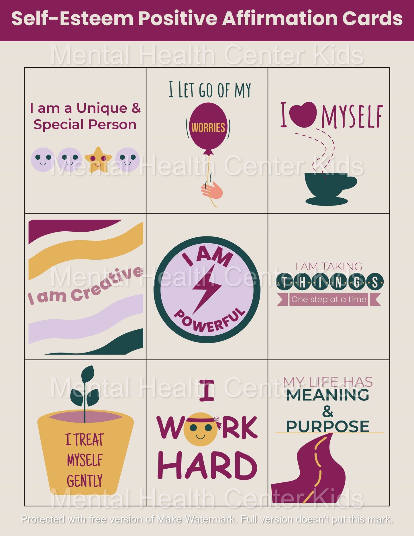 positive affirmations cards