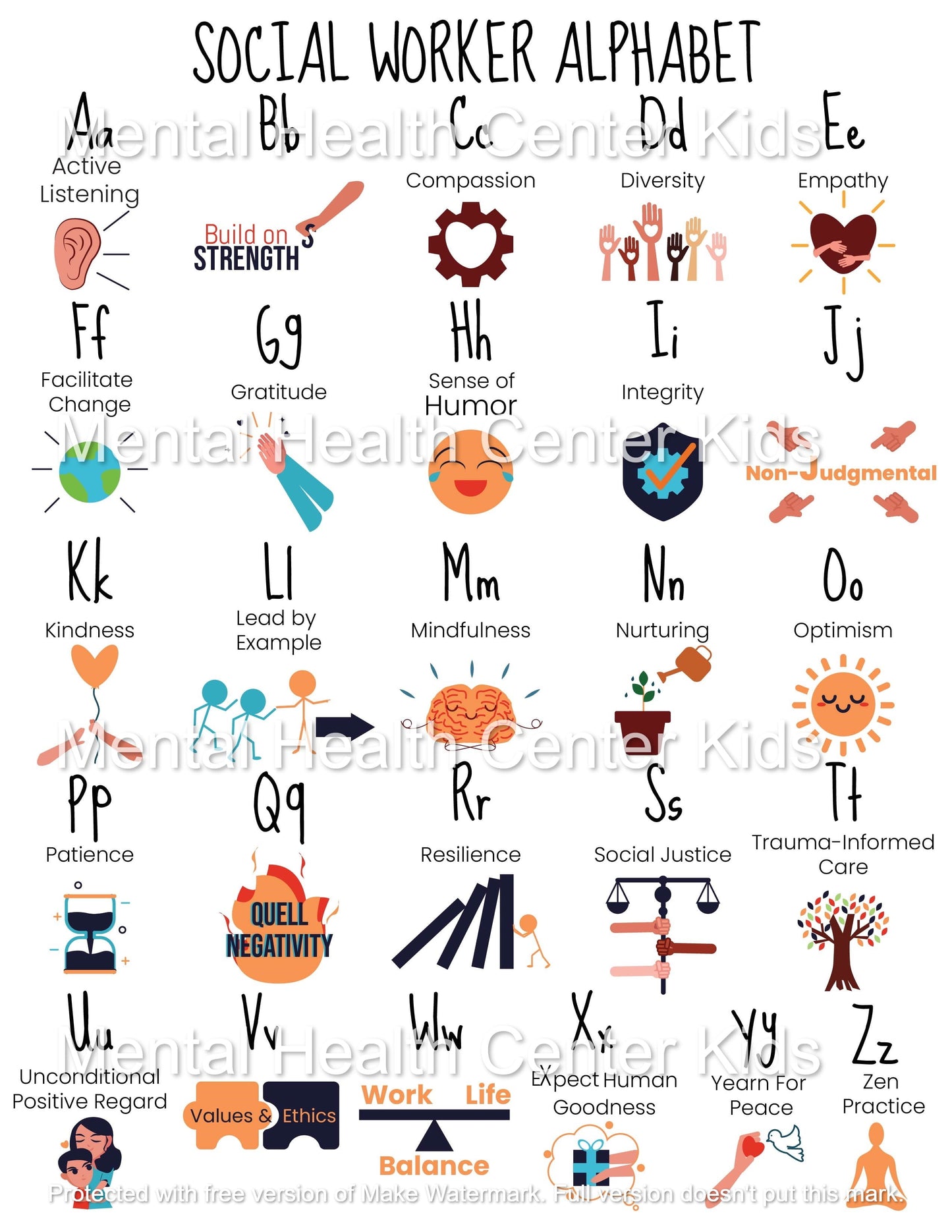 social worker alphabet
