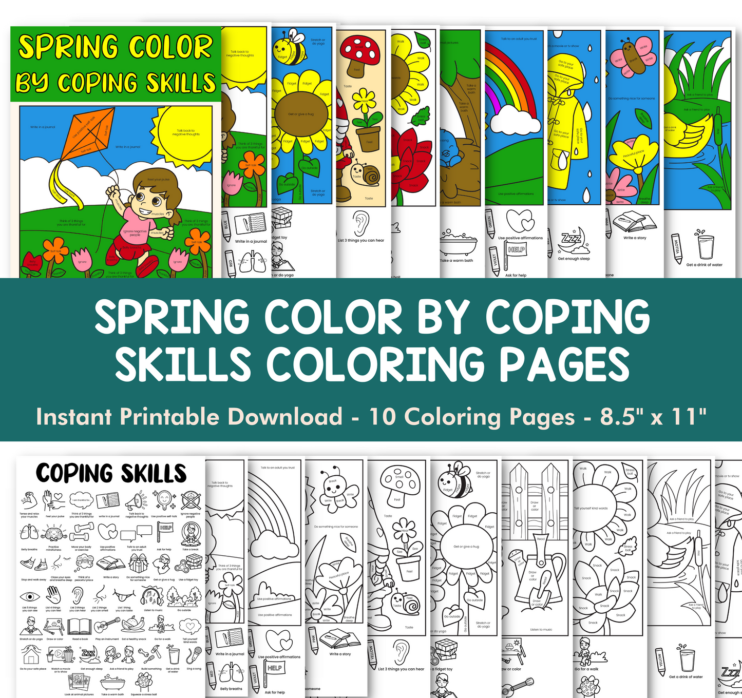 spring coloring pages for kids