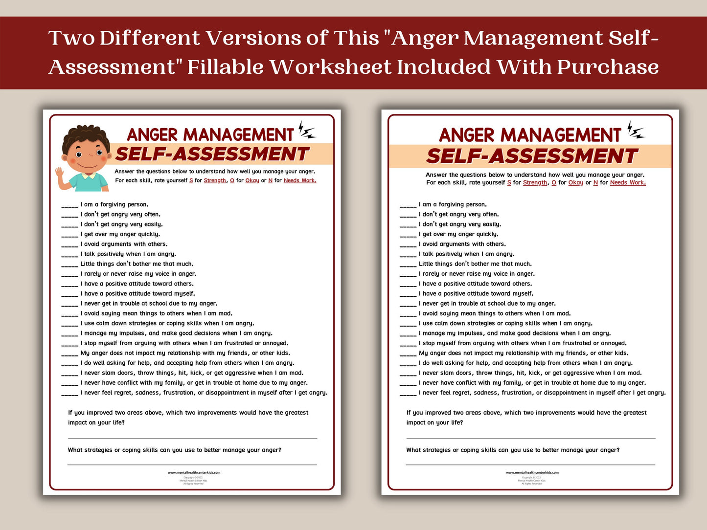 self assessment test for anger