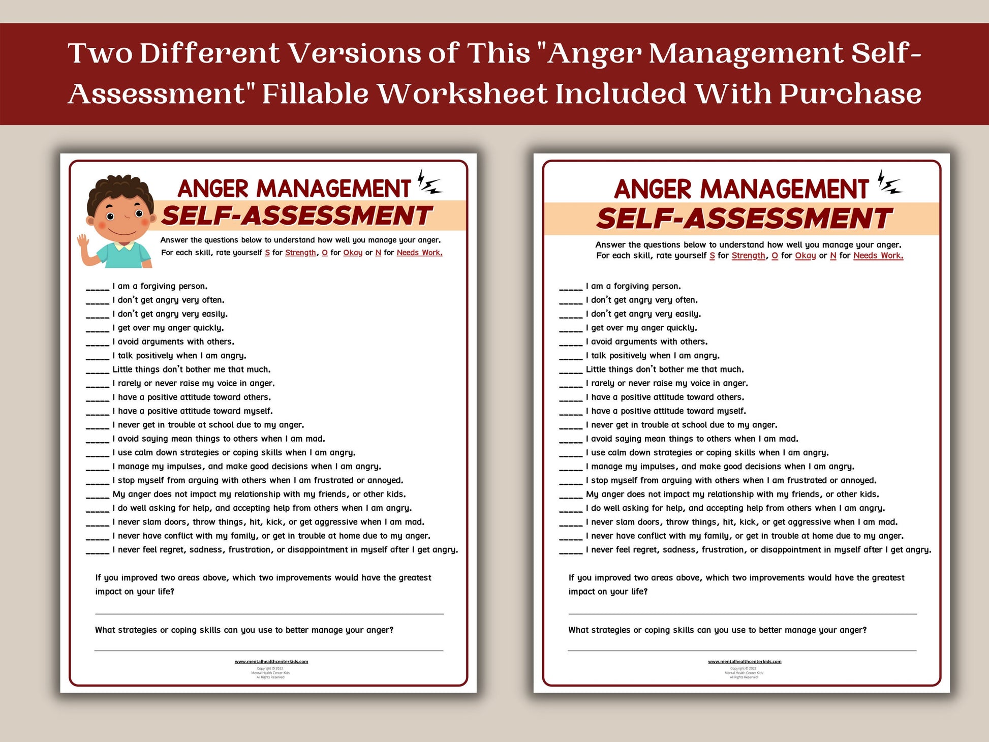 self assessment test for anger