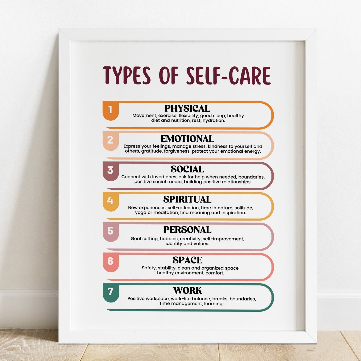types of self care