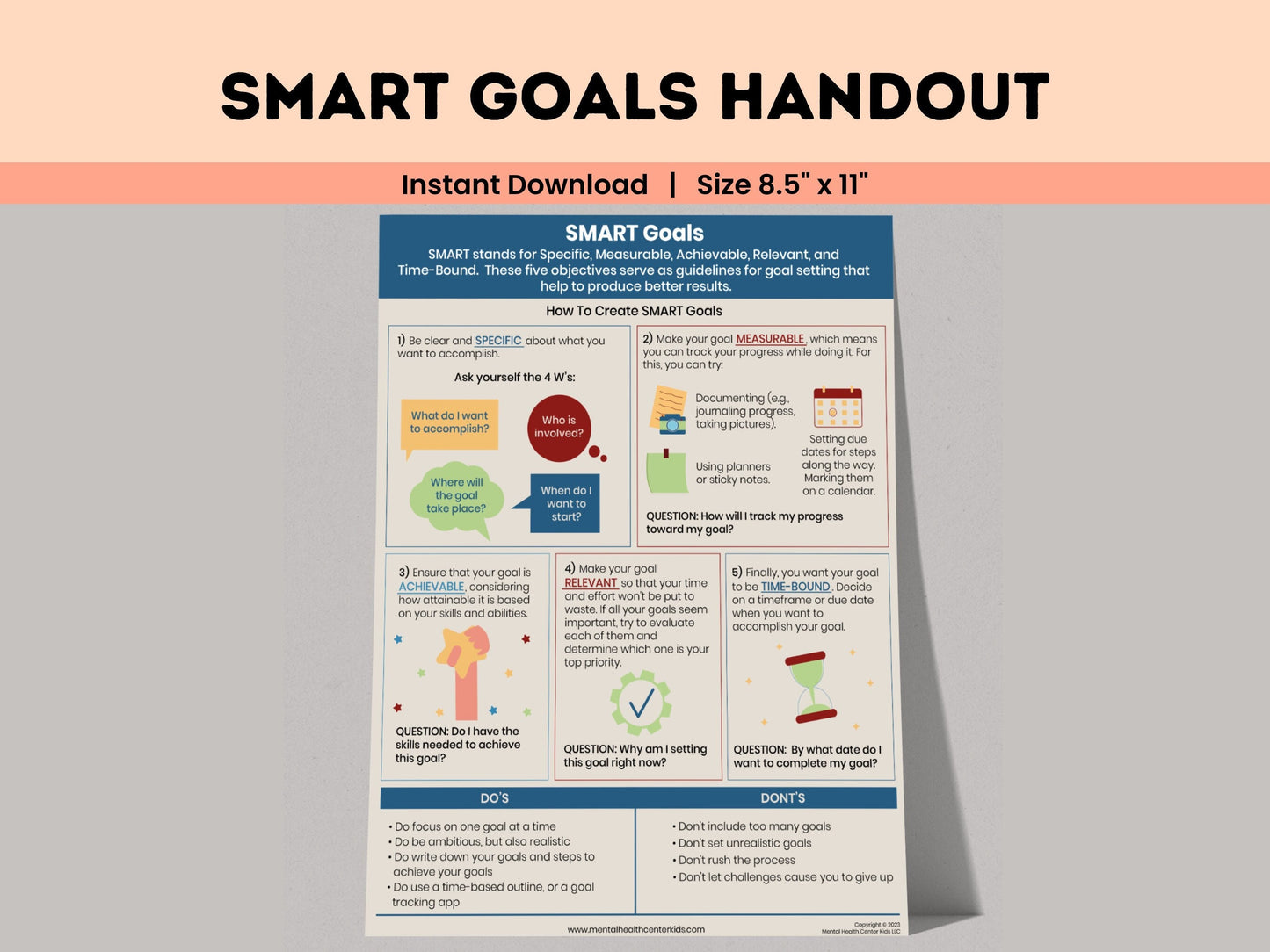 smart goals handout