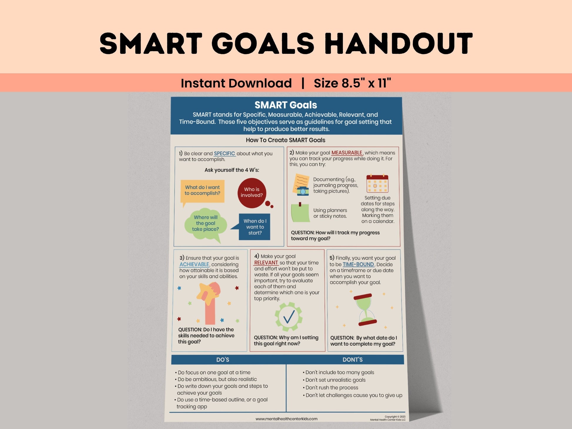 smart goals handout