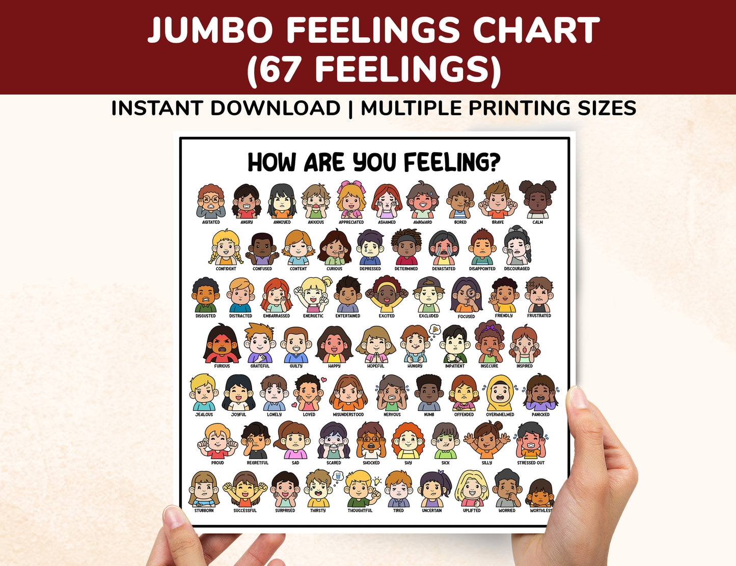 feelings chart for kids