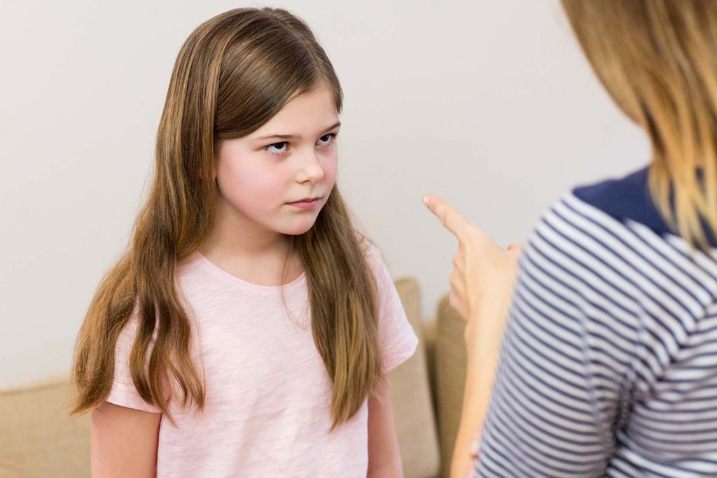 Mother talking to her daughter after emotional outburst