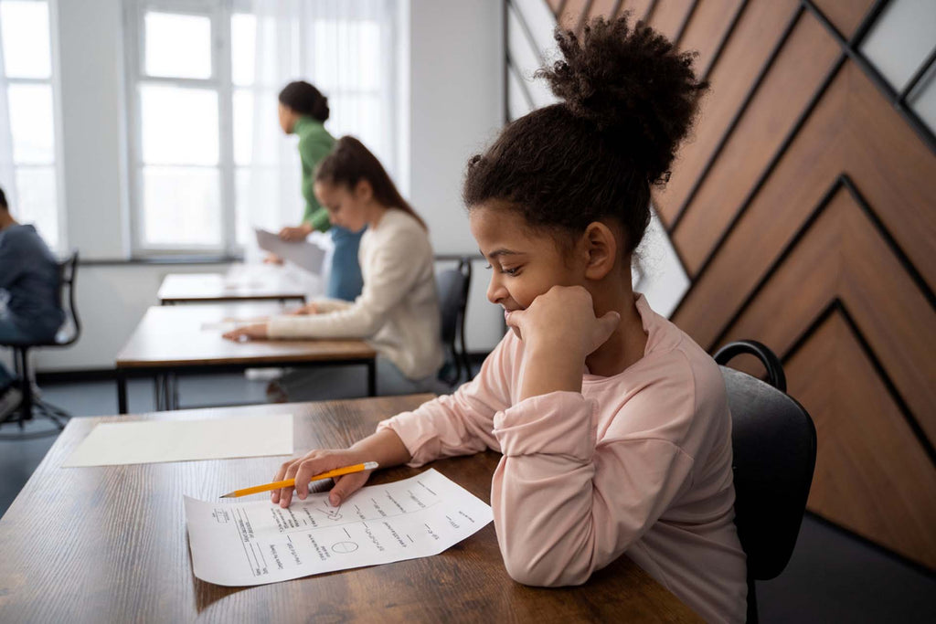 a child experiencing test anxiety