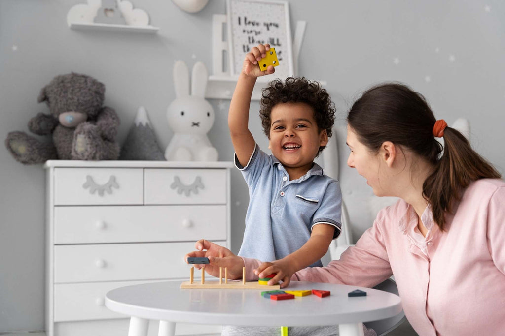 a child undergoing play therapy