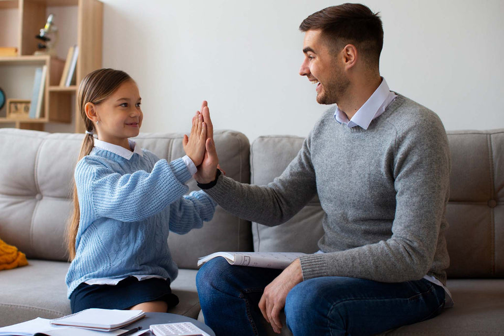 a dad boosting her daughters confidence