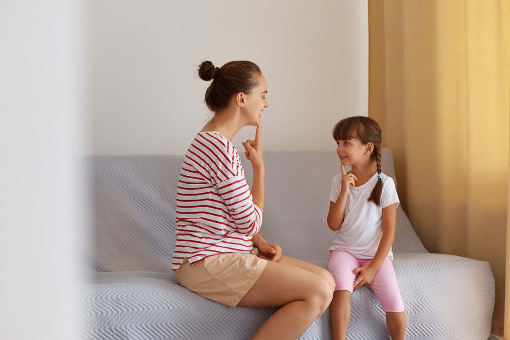 a mom teaching her daughter coping skills