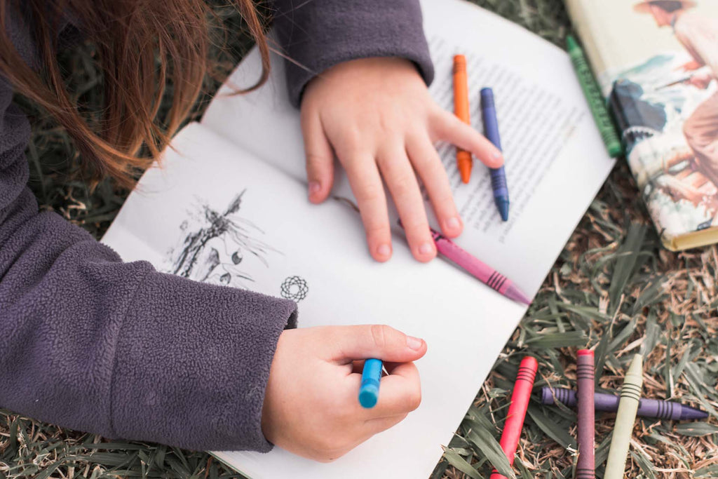 a teen doing mindful coloring