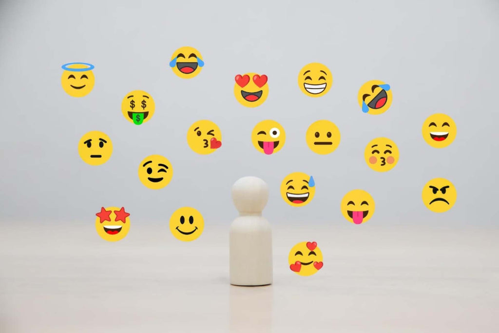 different feelings and emojis