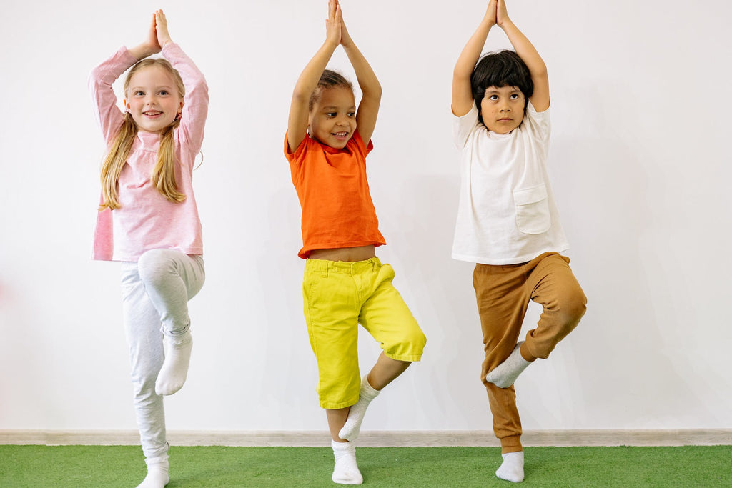 kids doing self care activities for their mental health