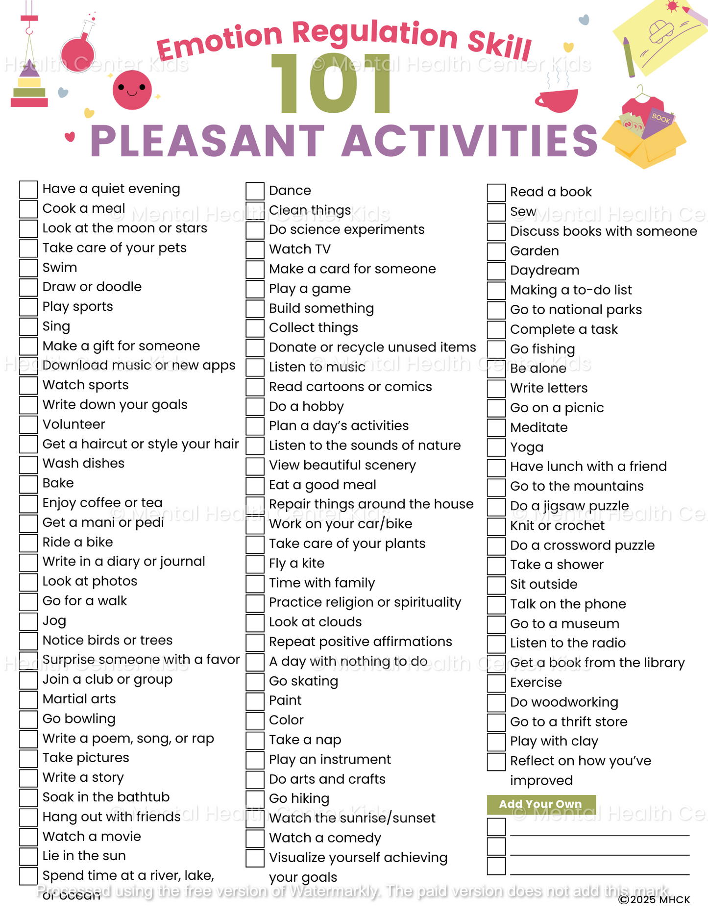 101 Pleasant Activities PDF