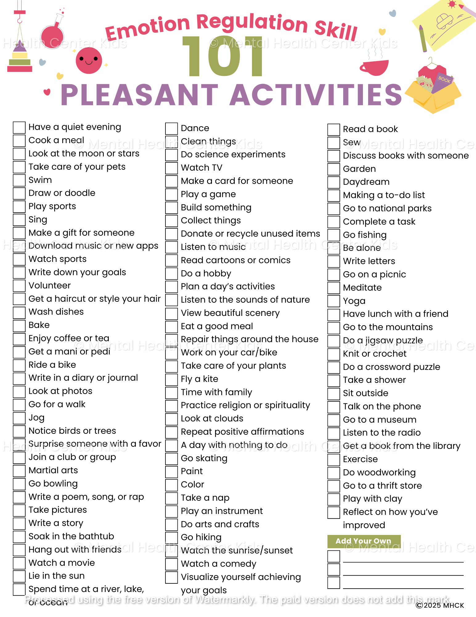 101 Pleasant Activities PDF