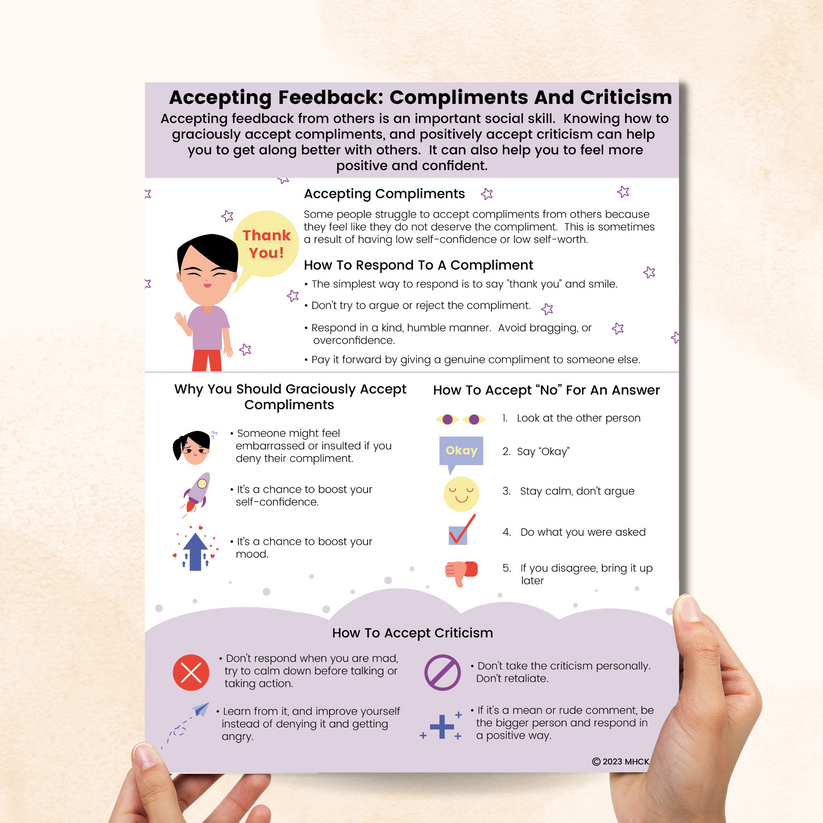 Accepting Feedback: Compliments and Criticisms – Mental Health Center Kids