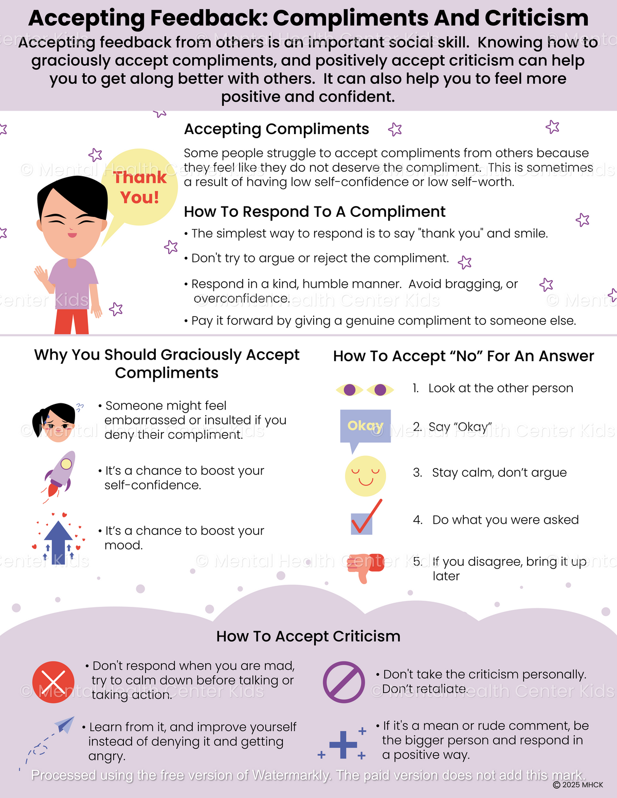 Accepting Feedback: Compliments and Criticisms – Mental Health Center Kids