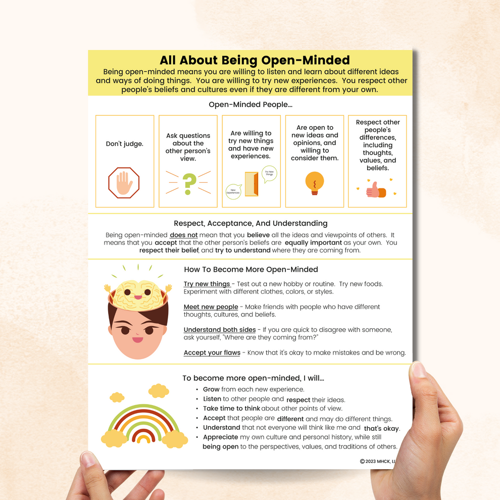 All About Being Open-Minded – Mental Health Center Kids