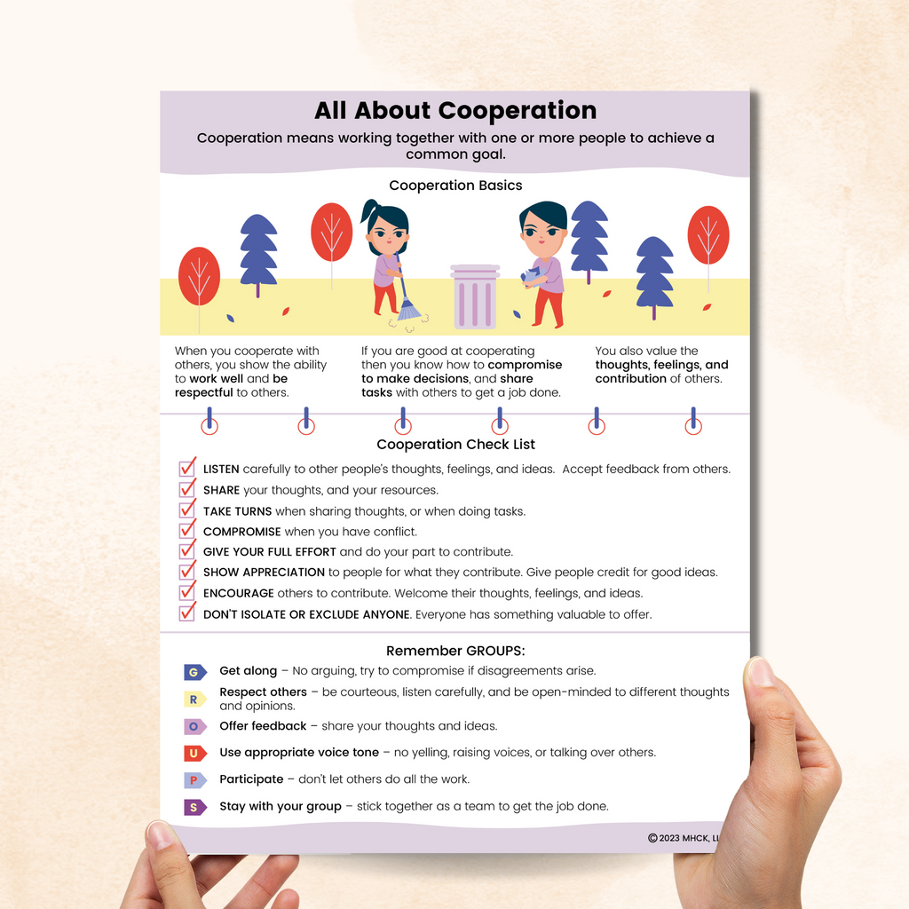 Social Skills Worksheets – Mental Health Center Kids
