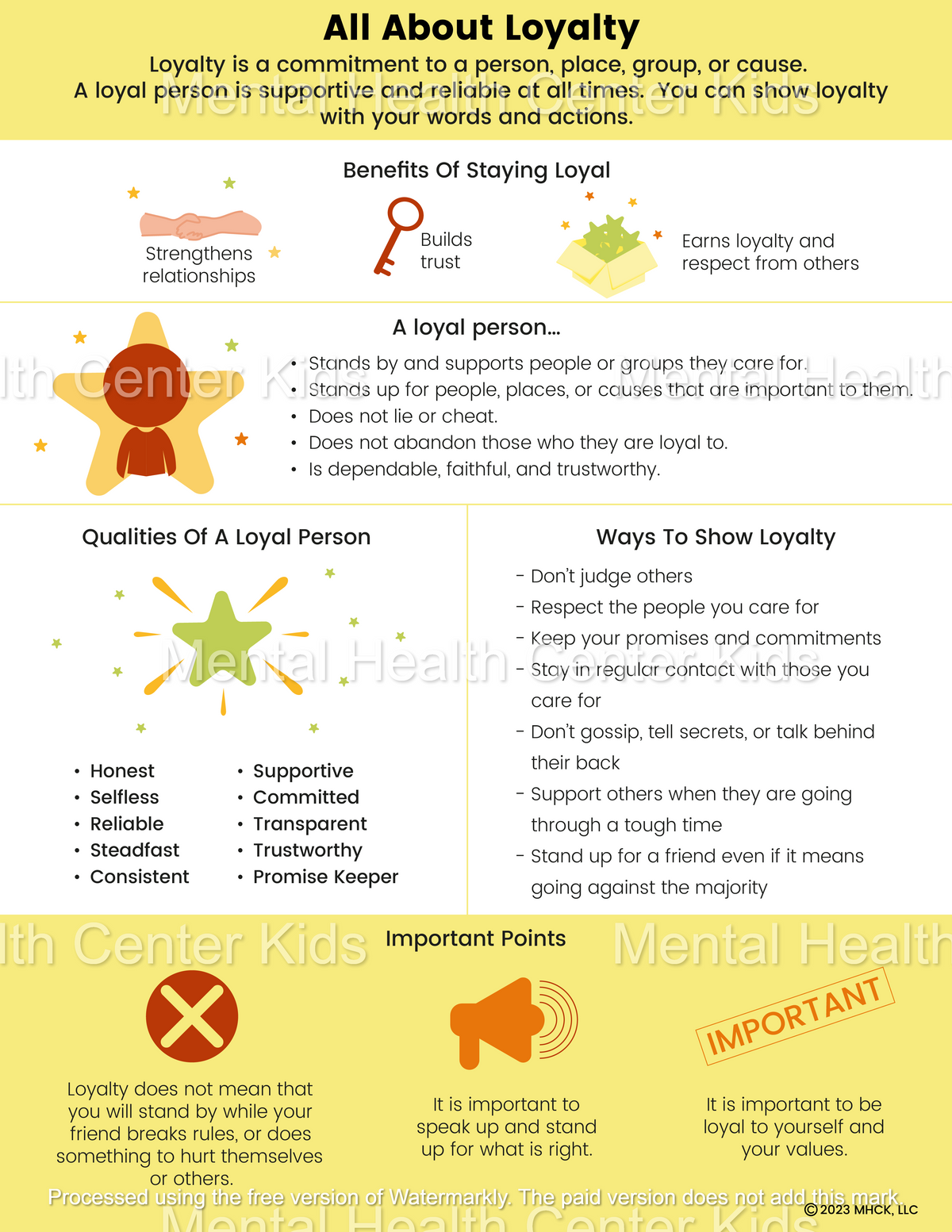 Class Loyalty Examples All About Loyalty – Mental Health Center Kids