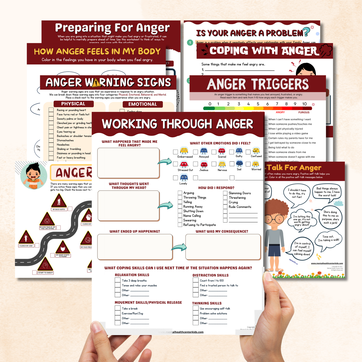 Anger Worksheets for Kids