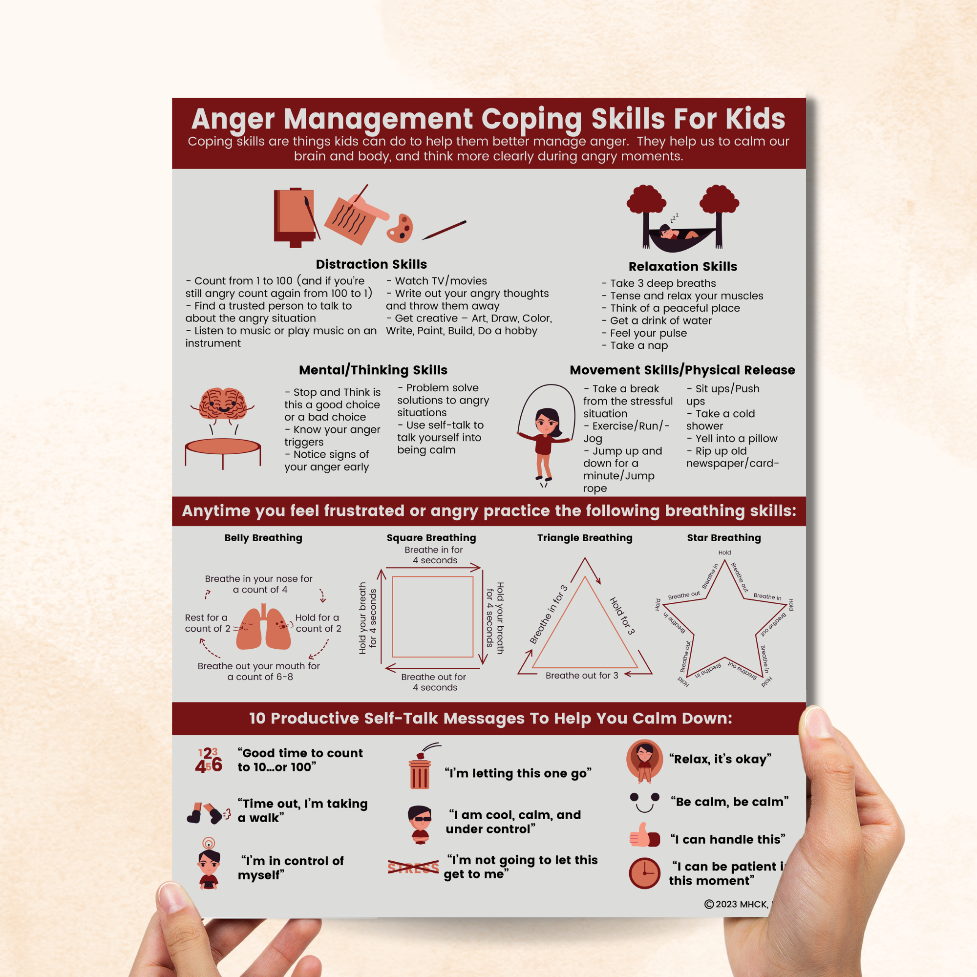 Anger Scale Coping Skills for Kids & Teens, Anger Management