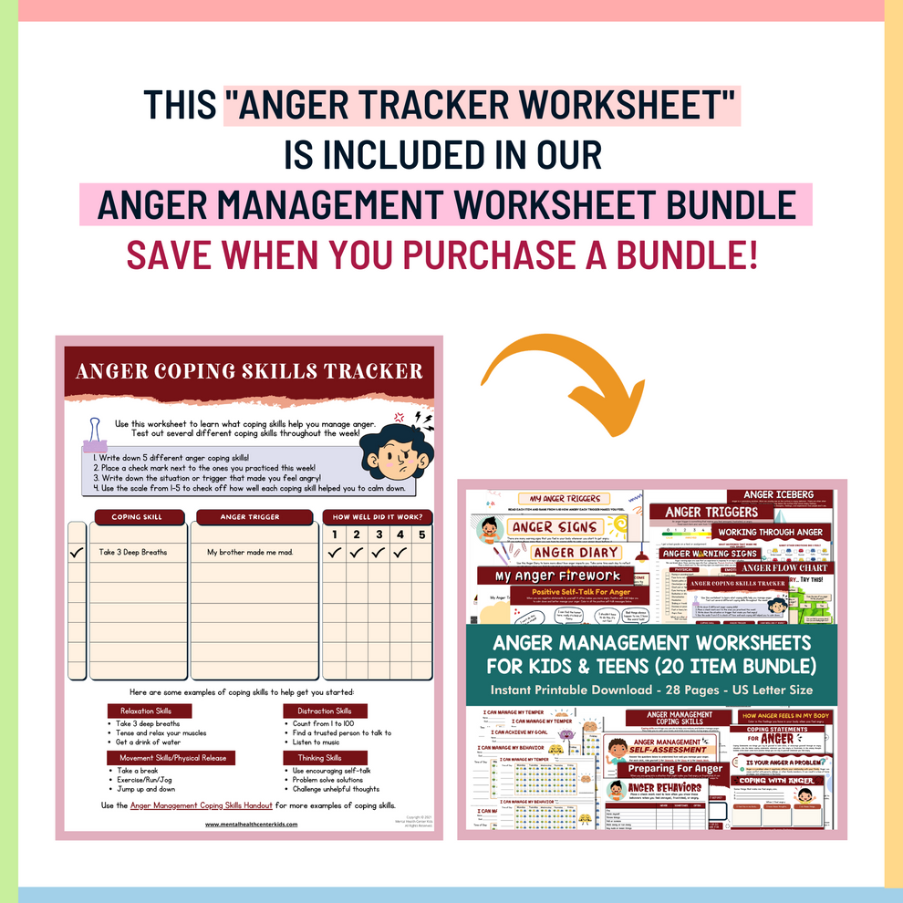 Anger Tracker – Mental Health Center Kids