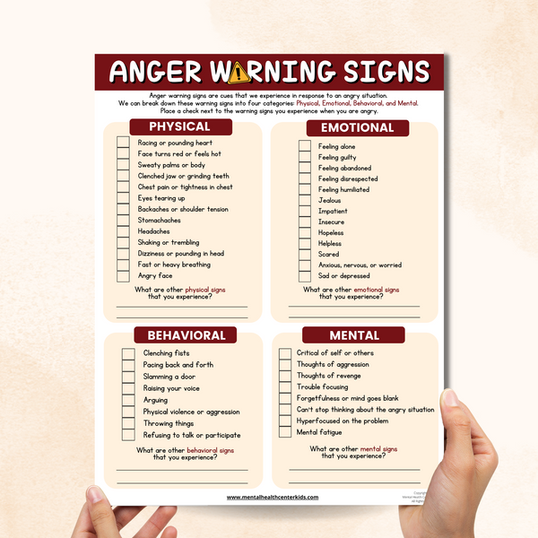 Warning Signs of Anger – Mental Health Center Kids