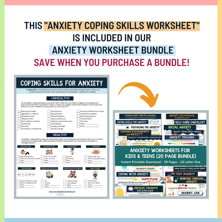 Coping Skills For Anxiety – Mental Health Center Kids