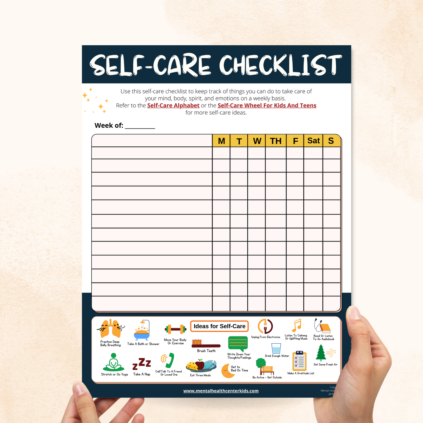 Anxiety Self-Care Checklist