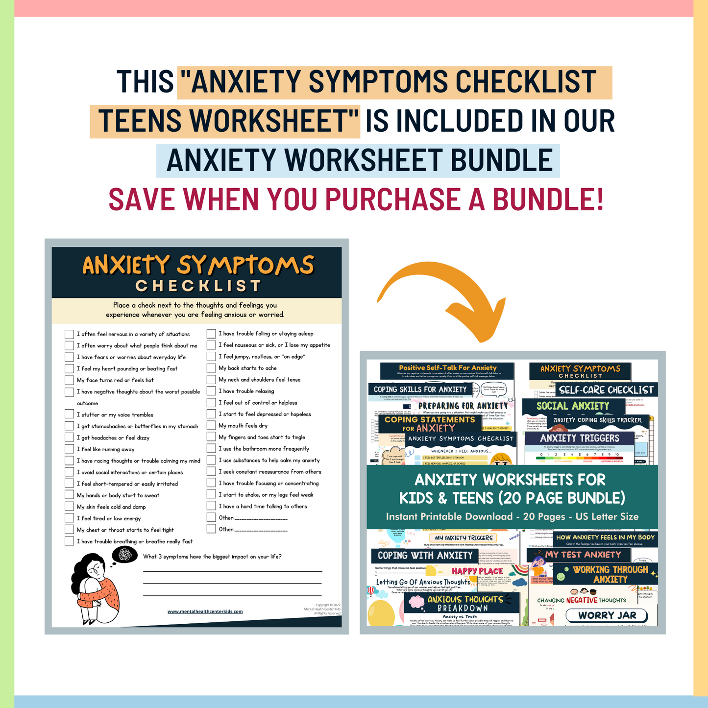 Anxiety Symptoms in Teens Checklist