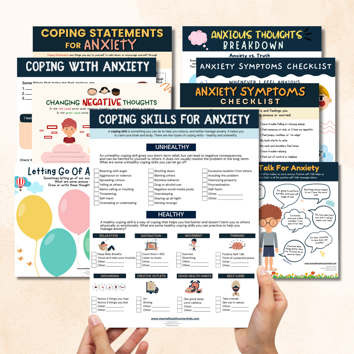 Anxiety Worksheets for Kids – Mental Health Center Kids