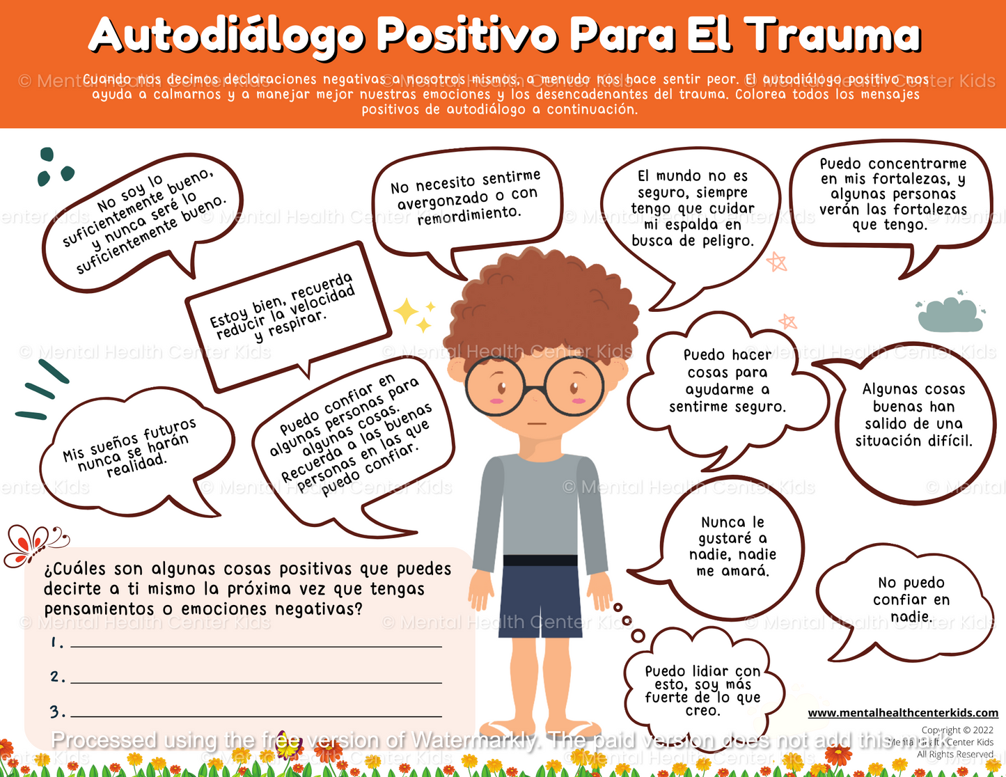 Hojas De Trabajo Sobre Trauma Para Ninos 