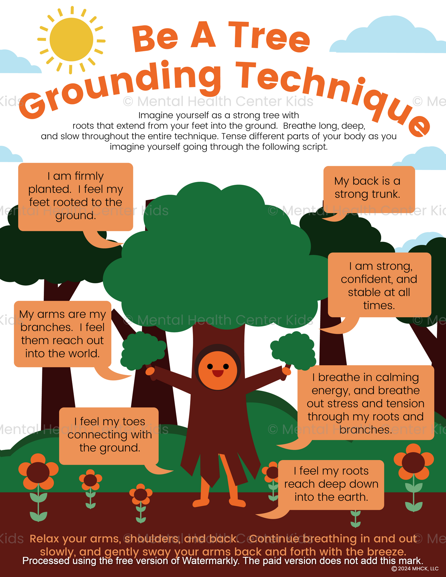grounding exercise be a tree 