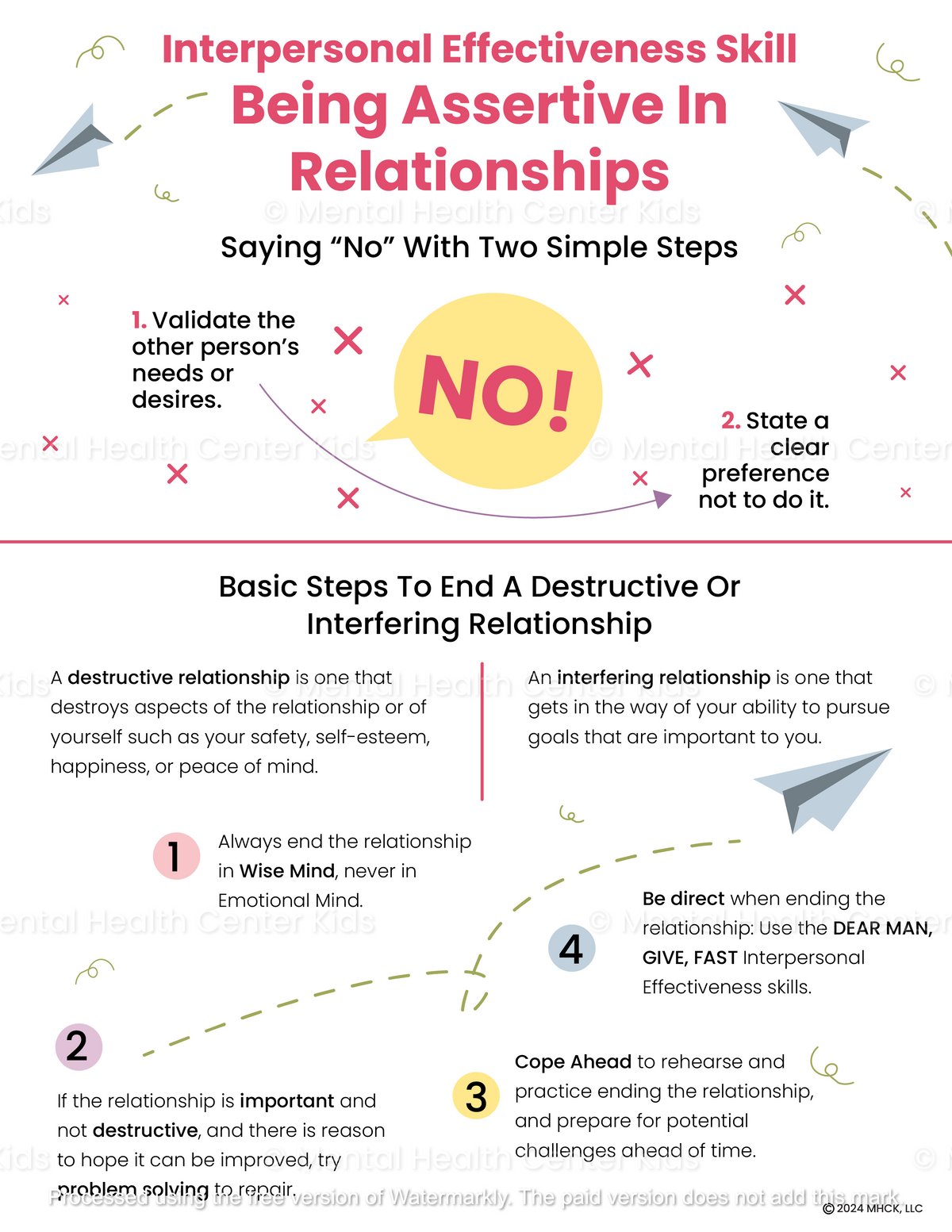 Assertive Tips DBT Assertiveness Skills Handout – Mental Health Center Kids