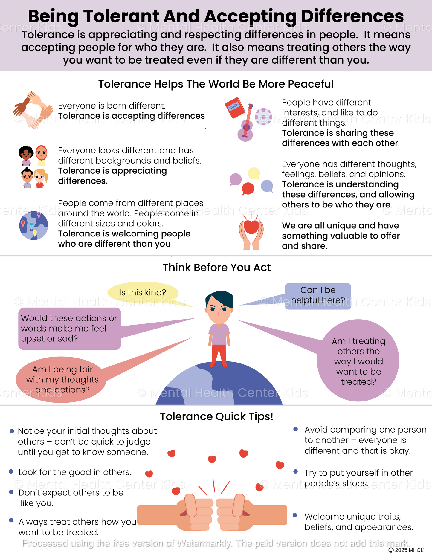 Being Tolerant and Accepting Differences Handout