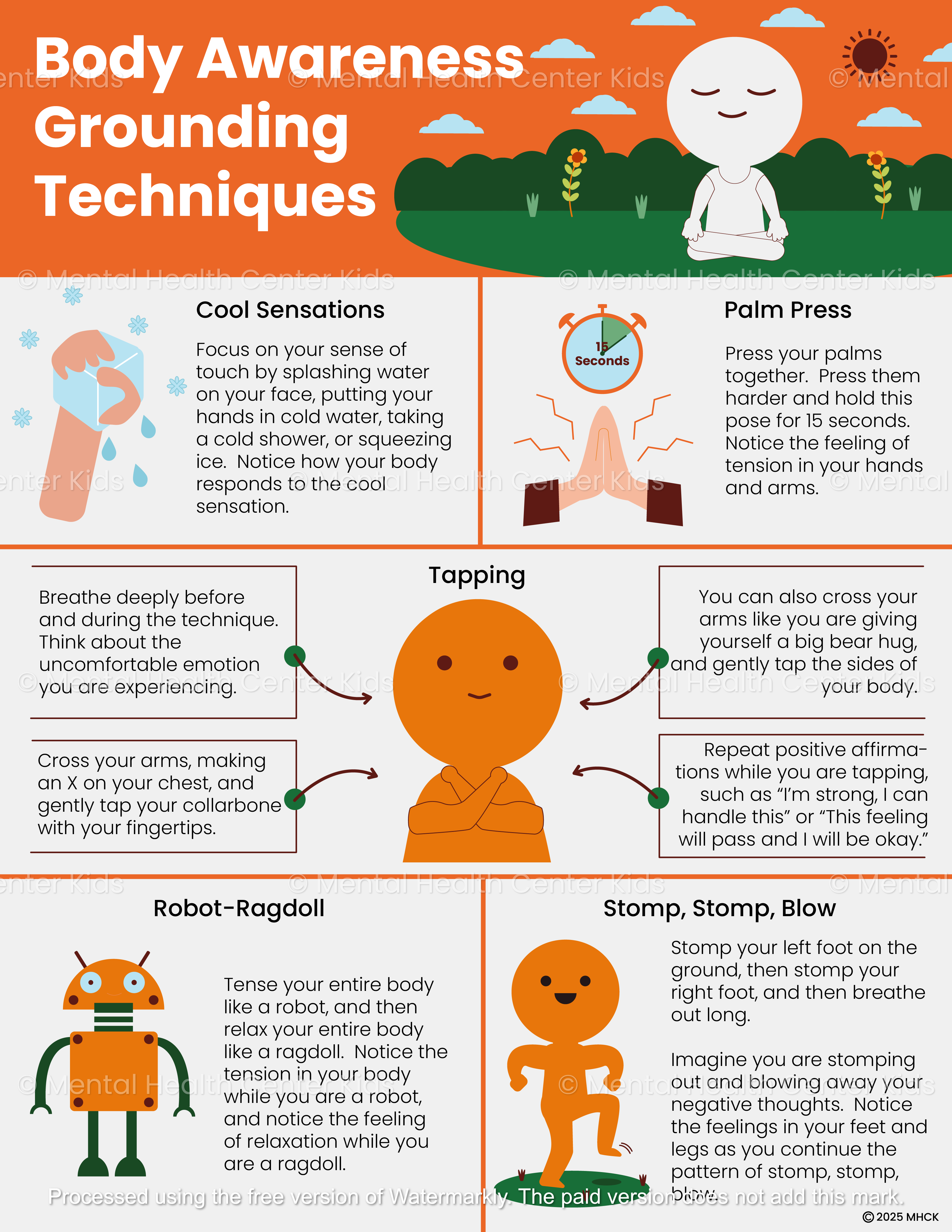 Grounding Body Ritual Body Awareness Grounding Techniques – Mental Health Center Kids