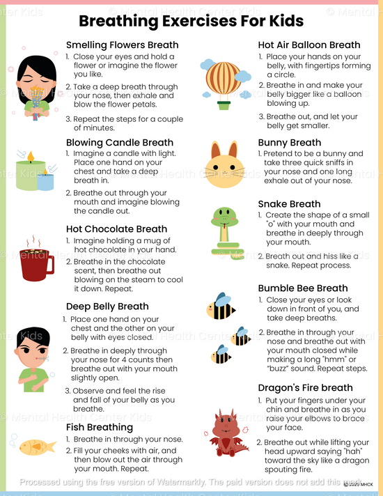 Breathing Exercises (PDF) – Mental Health Center Kids