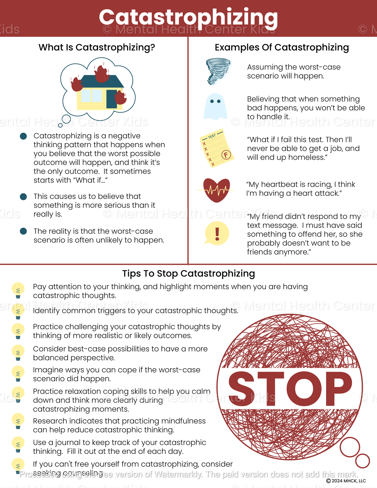 catastrophizing cbt handout