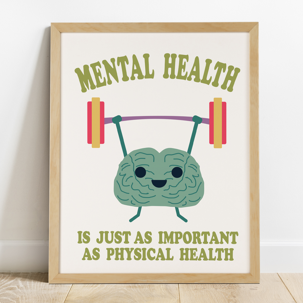 mental health is just as important as physical health therapy office decor