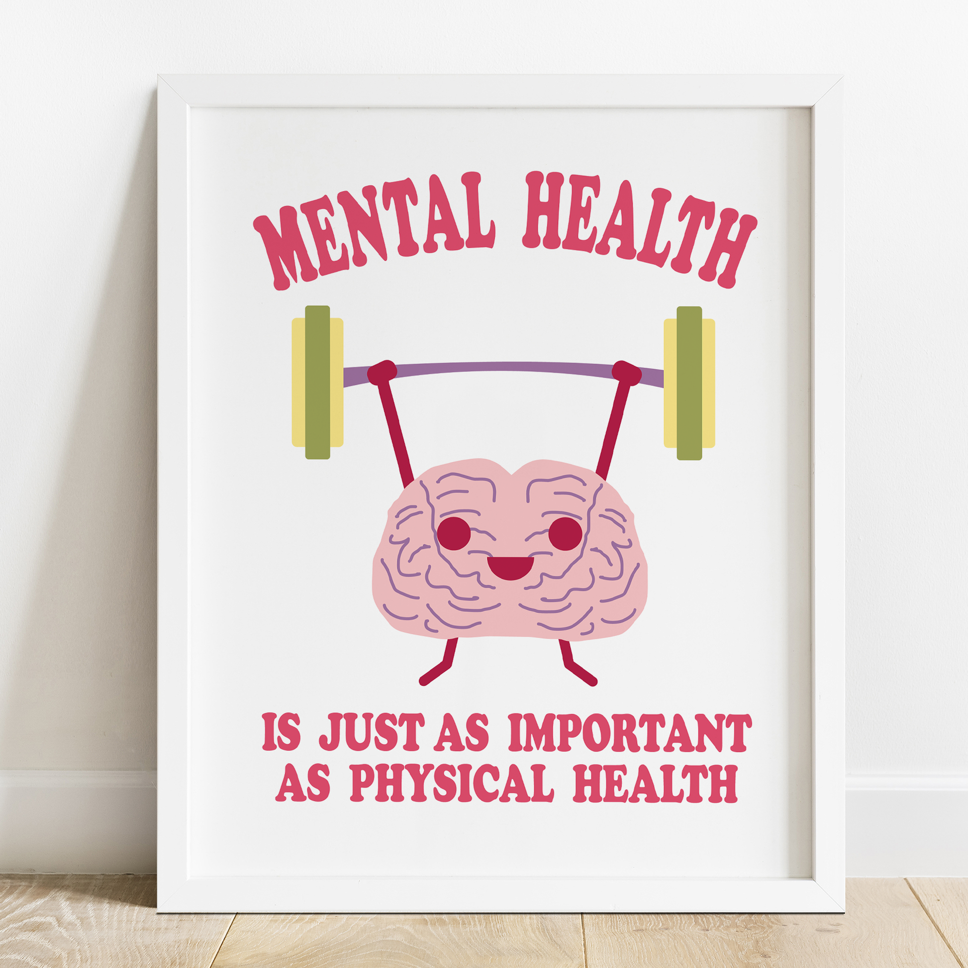 mental health is just as important as physical health wall art