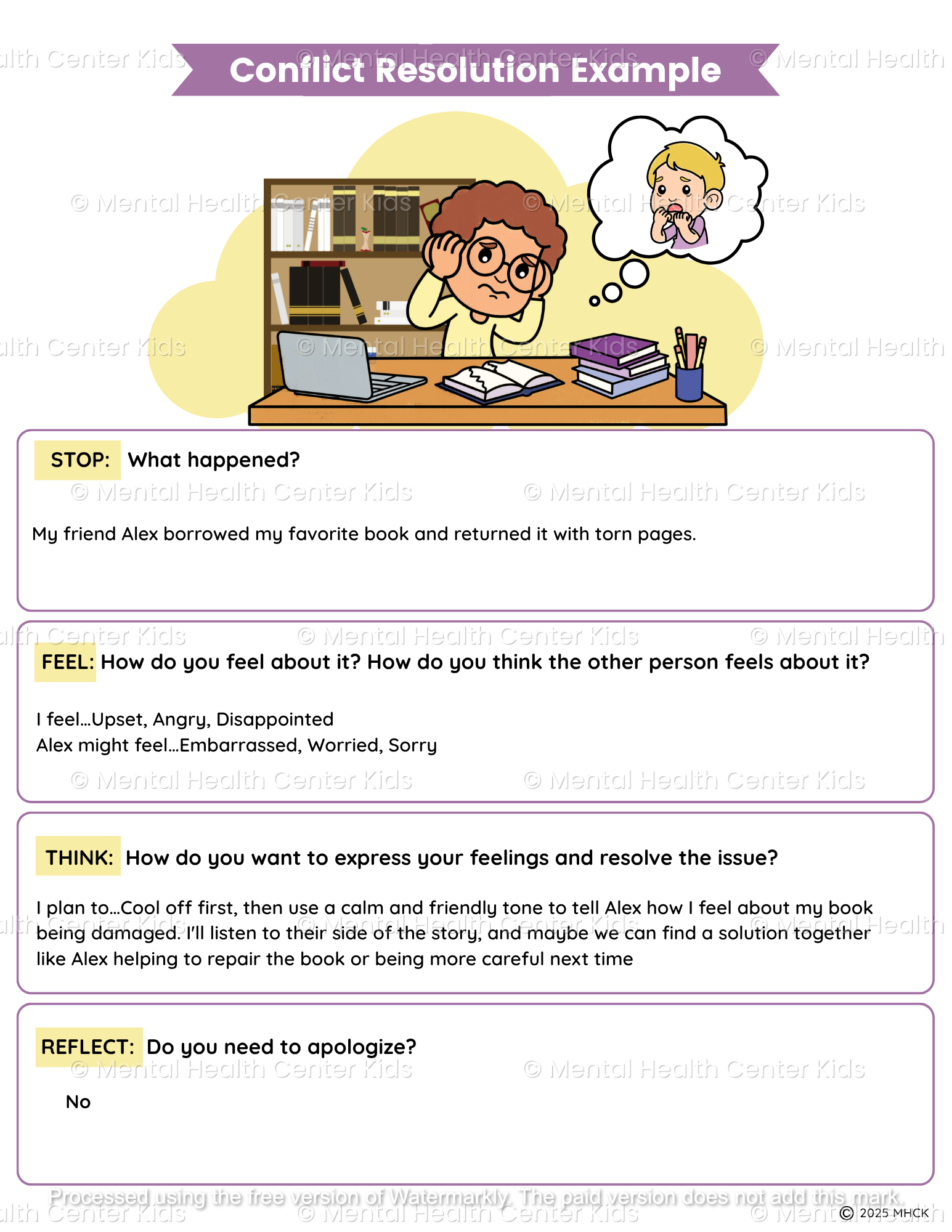 conflict resolution worksheets pdf