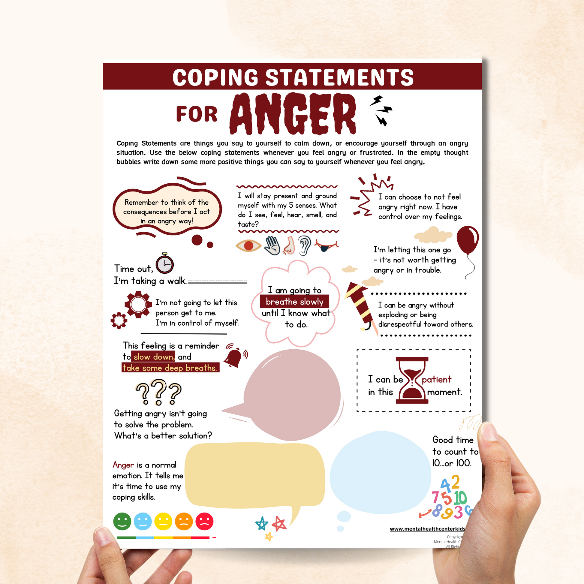 Coping Statements for Anger