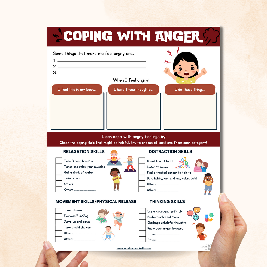 Coping With Anger Worksheet