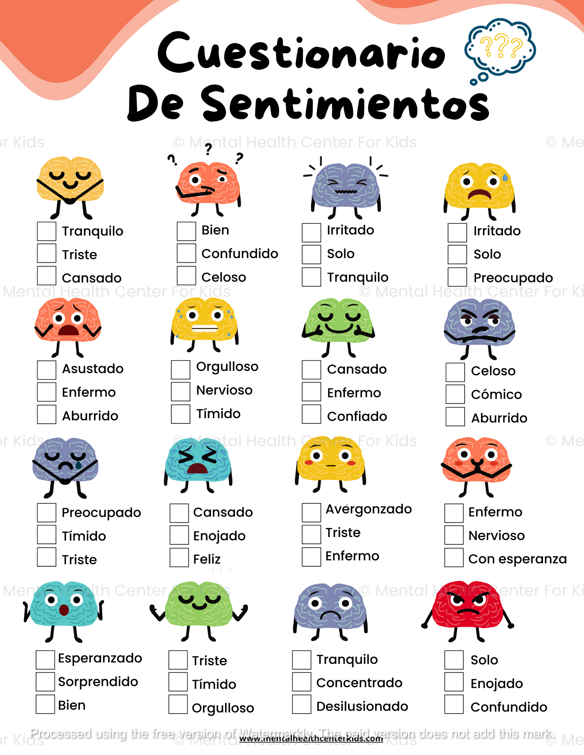 Spanish Feelings Quiz Worksheet