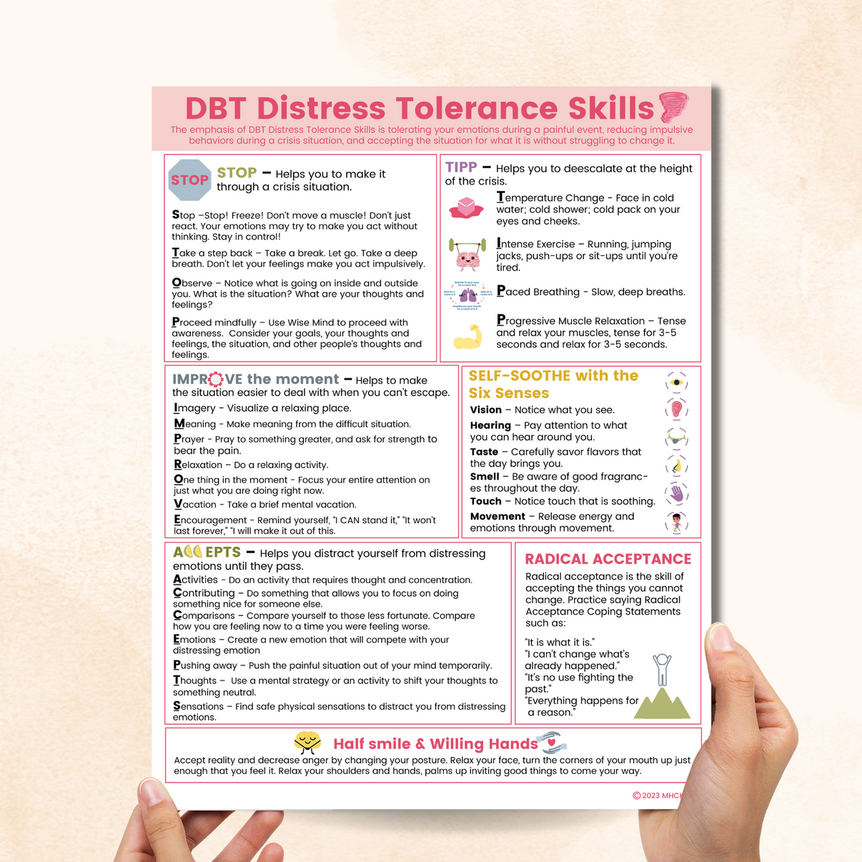 DBT Distress Tolerance Skills (PDF) – Mental Health Center Kids