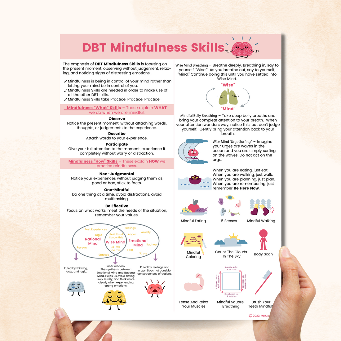 DBT Mindfulness Skills (PDF) – Mental Health Center Kids