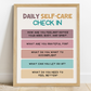 Daily Self-Care Check-In Poster